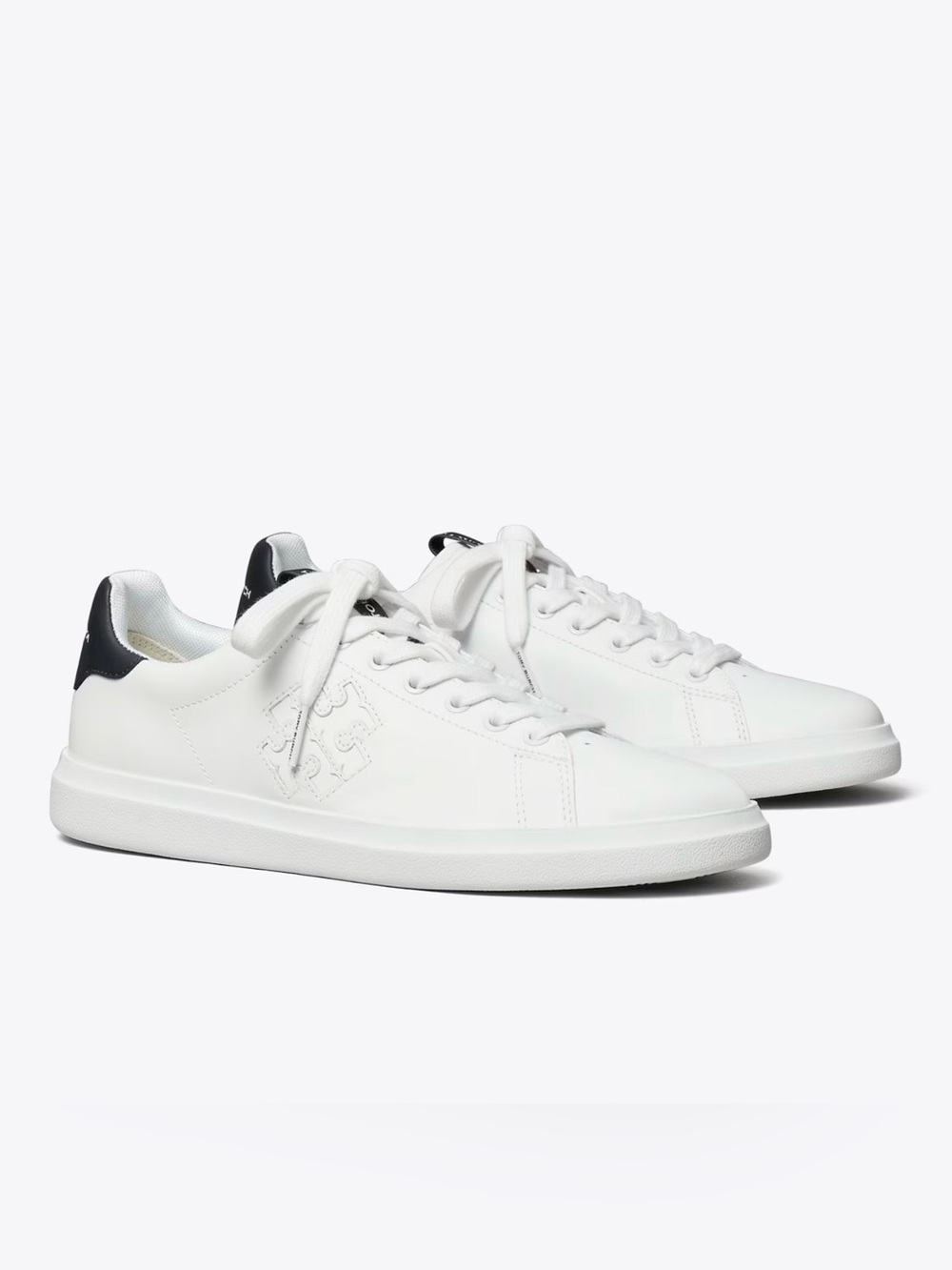 Brand New Tory Burch Howell Court Sneaker Navy White 10